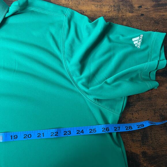 Adidas Puremotion Green Golf Polo Men's 2XL Short Sleeve Performance Stretch - Picture 9 of 10